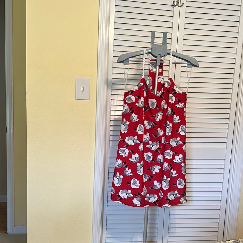 Jude Connally Red and White Floral Dress